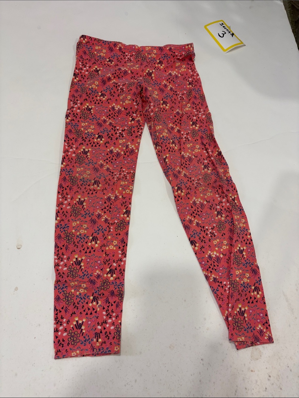 Old Navy Pink Floral & Multicolor Girls' Stretch Leggings